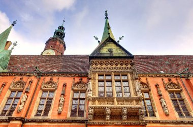 Wroclaw, Poland - August 2021 : Historical center in summertime