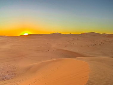 TIMIMOUN, ALGERIA - MARCH 2016: Saharan desert in sunny weather
