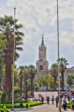 AREQUIPA, PERU - APRIL 2018 : Historical center in Arequipa