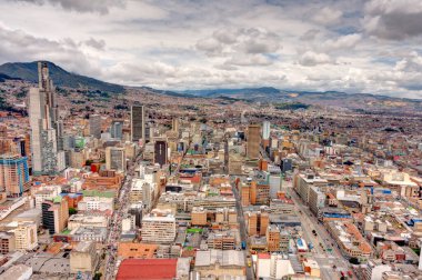 Bogota, Colombia - April 2019 : Cityscape in cloudy weather