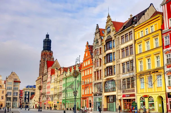 Wroclaw, Poland - August 2021 : Historical center in summertime