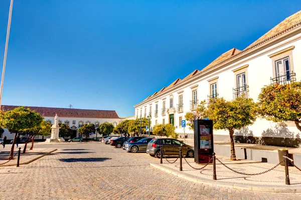 Faro Portugal January 2019 Historical Center Sunny Weather Hdr Image — Fotografia de Stock