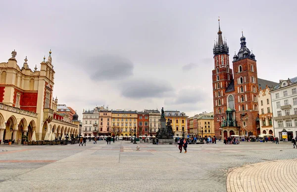 Krakow Poland August 2021 Old Town Cloudy Weather — Photo