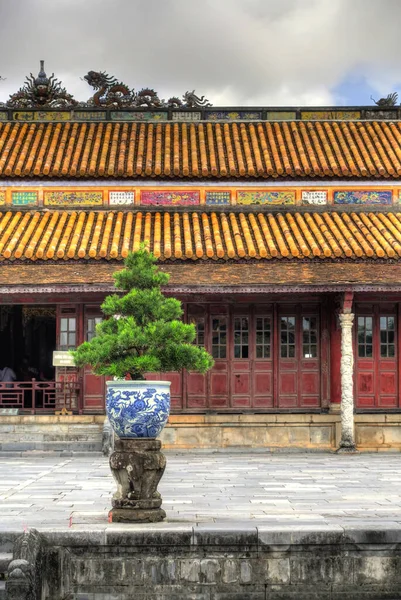 Hue Vietnam November 2020 Citadel Cloudy Weather Hdr Image — Foto Stock