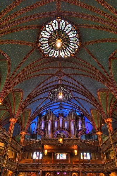 Montreal Canada September 2017 Interior Cathedral Hdr Image — стокове фото