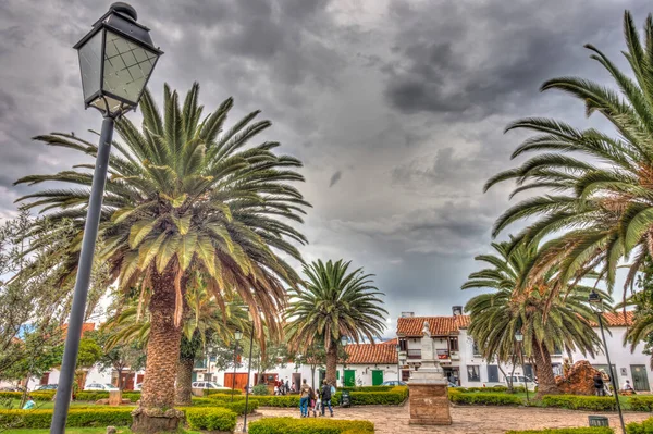 Villa Leyva Colombia April 2019 Historical Center Cloudy Weather — Foto Stock