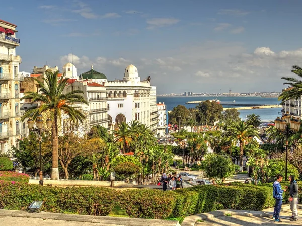 Algiers Algeria March 2020 Colonial Architecture Sunny Weather Hdr Image — Zdjęcie stockowe