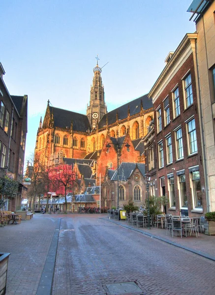 Haarlem Netherlands October 2014 Historical Center Sunrise — ストック写真