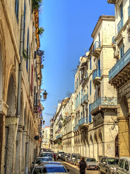 Algiers Algeria March 2020 Colonial Architecture Sunny Weather Hdr Image — Stock Photo, Image