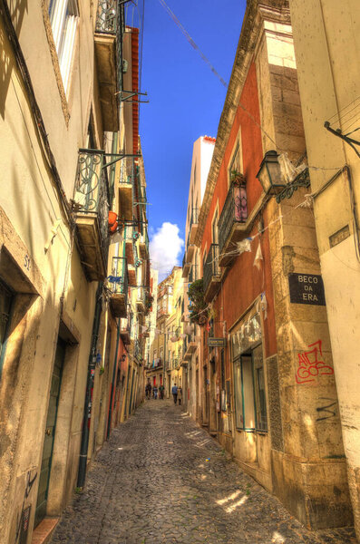 LISBON, PORTUGAL - APRIL 2018: Исторический центр, HDR Image