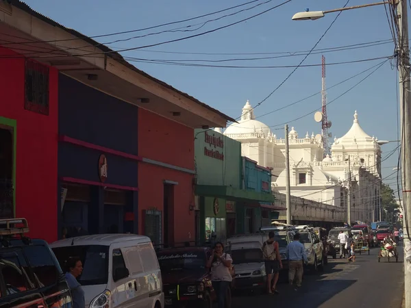 Leon Nicaragua Ιανουάριος 2016 Ιστορικό Κέντρο Προβολής Hdr Image — Φωτογραφία Αρχείου