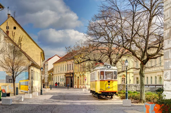 Pecs Hungary March 2017 Historical Center Cloudy Weather Hdr — ストック写真