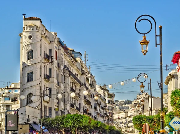 Αλγερία Αλγερία Μάρτιος 2020 Αποικιακή Αρχιτεκτονική Ηλιόλουστο Καιρό Hdr Image — Φωτογραφία Αρχείου