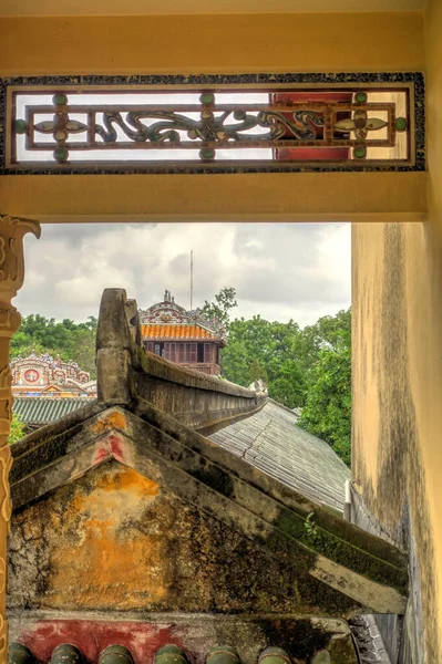 Hue Vietnam November 2020 Citadel Cloudy Weather Hdr Image — ストック写真