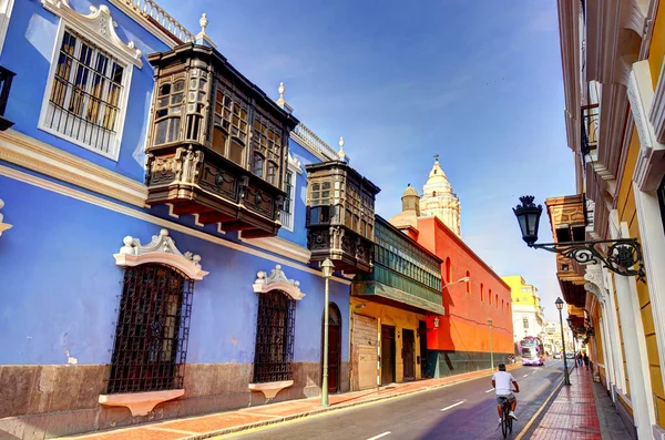 LIMA, PERU - APRIL 2018: Historical center in sunny weather