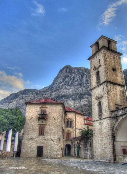 Kotor Coastal Town Montenegro Located Secluded Part Bay Kotor — Foto de Stock