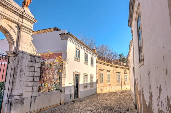 FARO, PORTUGAL - JANUARY 2019: Historical center in sunny weather, HDR image