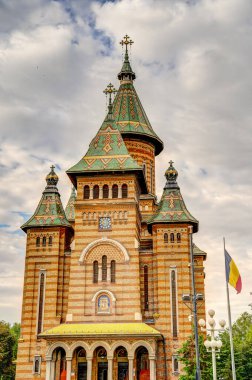 Timisoara, Romania - August 2022 : Historical center in cloudy weather, HDR Image