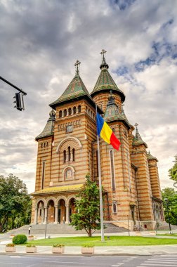 Timisoara, Romania - August 2022 : Historical center in cloudy weather, HDR Image
