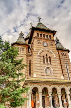 Timisoara, Romania - August 2022 : Historical center in cloudy weather, HDR Image