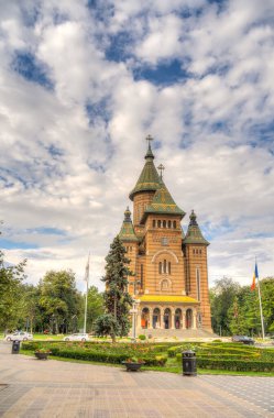 Timisoara, Romania - August 2022 : Historical center in cloudy weather, HDR Image