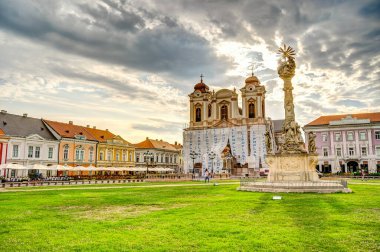 Timisoara, Romania - August 2022 : Historical center in cloudy weather, HDR Image