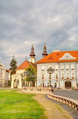 Timisoara, Romania - August 2022 : Historical center in cloudy weather, HDR Image