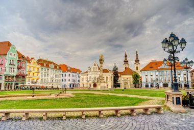 Timisoara, Romania - August 2022 : Historical center in cloudy weather, HDR Image