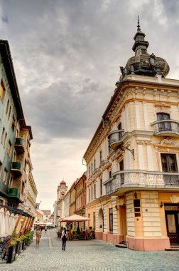 Timisoara, Romania - August 2022 : Historical center in cloudy weather, HDR Image