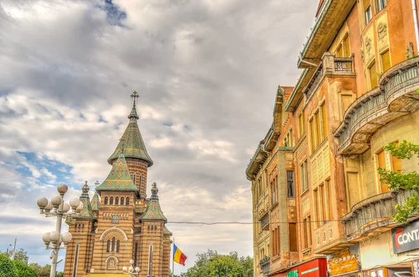 Timisoara Romania August 2022 Historical Center Cloudy Weather Hdr Image — 스톡 사진