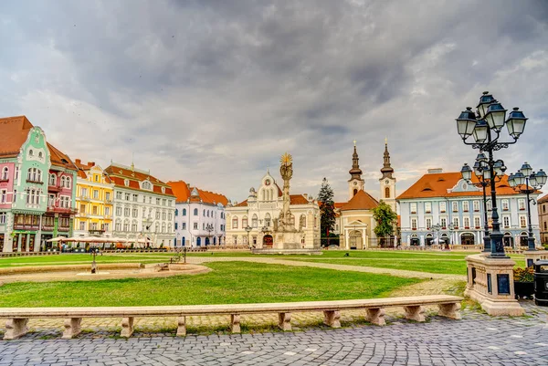 Timisoara Romania August 2022 Historical Center Cloudy Weather Hdr Image — Stockfoto