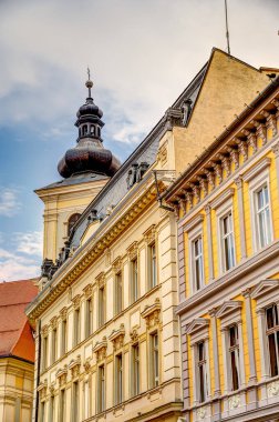 SIBIU, ROMANIA - AUGUST 2022: Historical center in cloudy weather, HDR Image