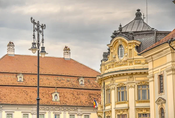 Sibiu Romania August 2022 Historical Center Cloudy Weather Hdr Image — Stok fotoğraf