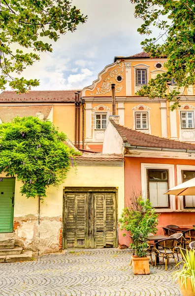 Sibiu Romania August 2022 Historical Center Cloudy Weather Hdr Image — Stok fotoğraf