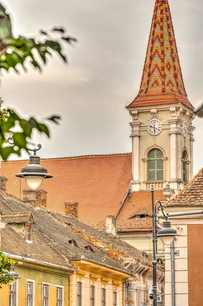 Sibiu Romania August 2022 Historical Center Cloudy Weather Hdr Image — Photo