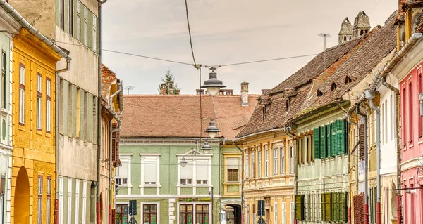 Sibiu Romania August 2022 Historical Center Cloudy Weather Hdr Image — Photo