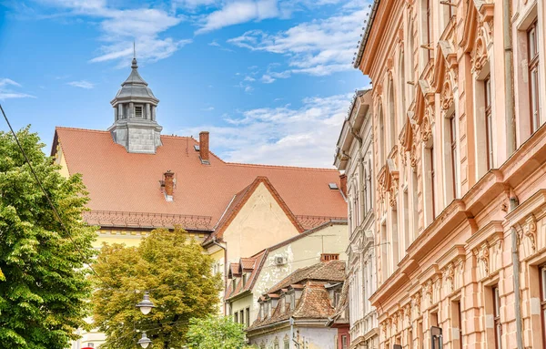 Sibiu Romania August 2022 Historical Center Cloudy Weather Hdr Image — 图库照片