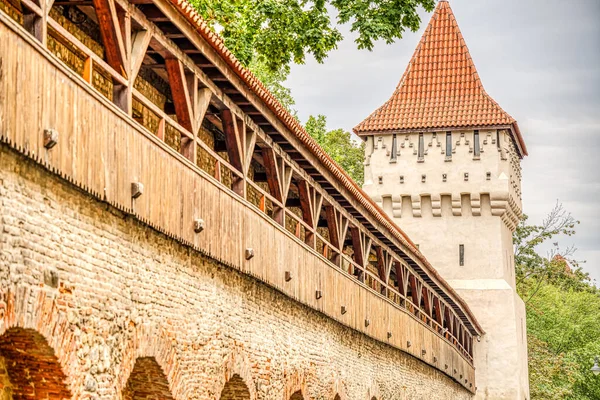 Sibiu Romania August 2022 Historical Center Cloudy Weather Hdr Image — Fotografia de Stock