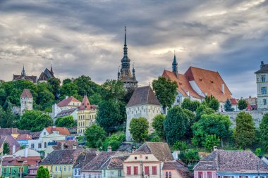 Sighioara, Tarnava Mare River in Mures County, Romania. Historic region of Transylvania