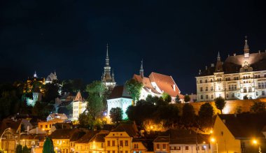 Sighioara, Tarnava Mare River in Mures County, Romania. Historic region of Transylvania