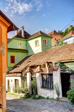 Sighioara, Tarnava Mare River in Mures County, Romania. Historic region of Transylvania