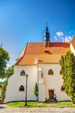 Sighioara, Tarnava Mare River in Mures County, Romania. Historic region of Transylvania