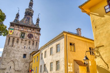 Sighioara, Tarnava Mare River in Mures County, Romania. Historic region of Transylvania