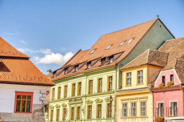 Sighioara, Tarnava Mare River in Mures County, Romania. Historic region of Transylvania