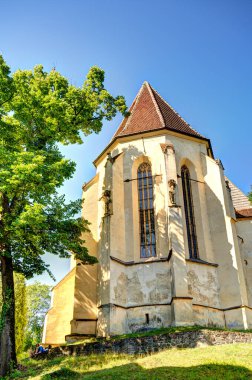 Sighioara, Tarnava Mare River in Mures County, Romania. Historic region of Transylvania