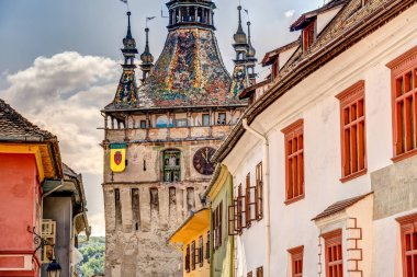 Sighioara, Tarnava Mare River in Mures County, Romania. Historic region of Transylvania