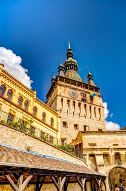 Sighioara, Tarnava Mare River in Mures County, Romania. Historic region of Transylvania