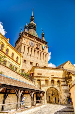 Sighioara, Tarnava Mare River in Mures County, Romania. Historic region of Transylvania