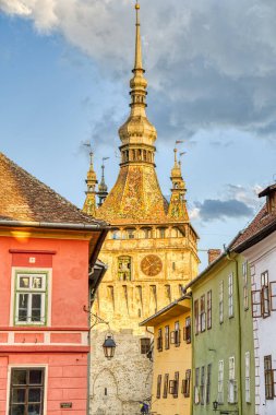 Sighioara, Tarnava Mare River in Mures County, Romania. Historic region of Transylvania