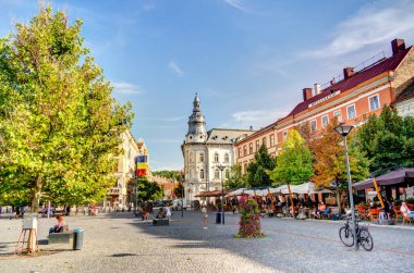 Cluj, Romania - August 2022 : Historical landmarks in summertime